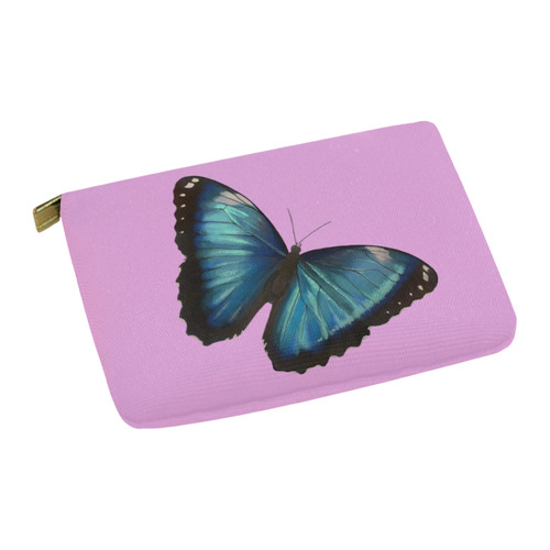 Morpho hyacintus butterflies painting Carry-All Pouch 12.5''x8.5''