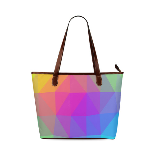 Triangle Rainbow Abstract Shoulder Tote Bag (Model 1646)