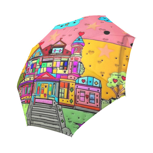 Dream House Popart by Nico Bielow Auto-Foldable Umbrella (Model U04)