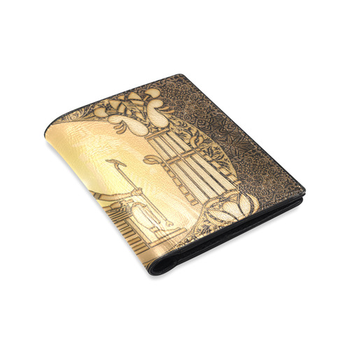 Agyptian sign Men's Leather Wallet (Model 1612)