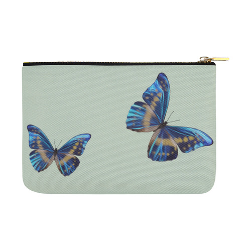 Morpho cypris butterflies painting Carry-All Pouch 12.5''x8.5''