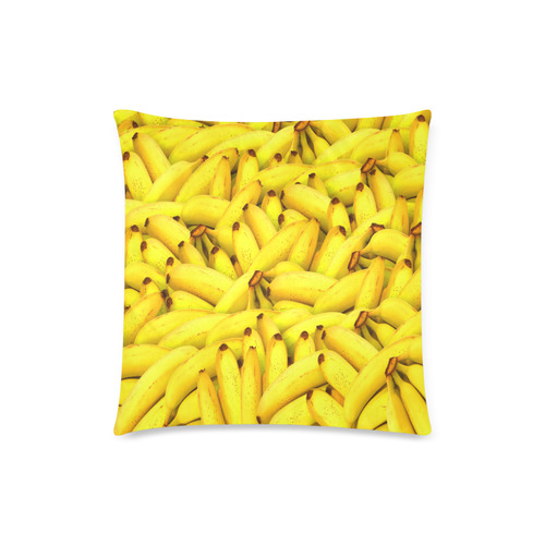 Bananas Custom Zippered Pillow Case 18"x18"(Twin Sides)