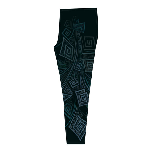 3D Psychedelic Abstract Square Spirals Explosion Cassandra Women's Leggings (Model L01)
