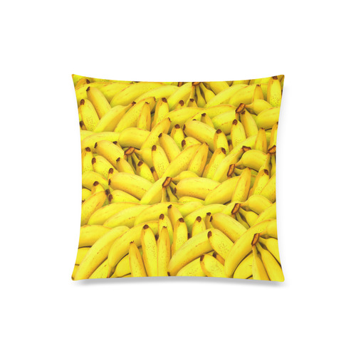 Bananas Custom Zippered Pillow Case 20"x20"(Twin Sides)