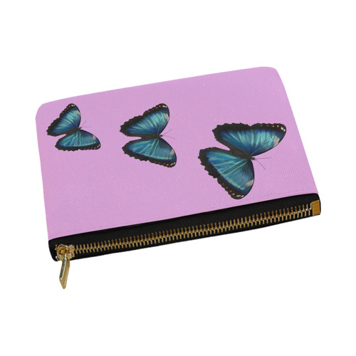 Morpho hyacintus butterflies painting Carry-All Pouch 12.5''x8.5''