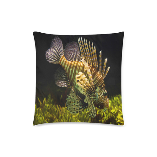 Tropical Lionfish Custom Zippered Pillow Case 18"x18"(Twin Sides)