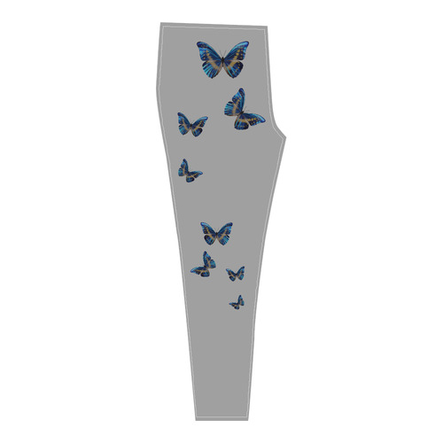 Morpho cypris butterflies painting Cassandra Women's Leggings (Model L01)