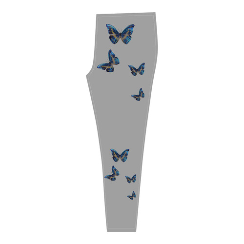 Morpho cypris butterflies painting Cassandra Women's Leggings (Model L01)