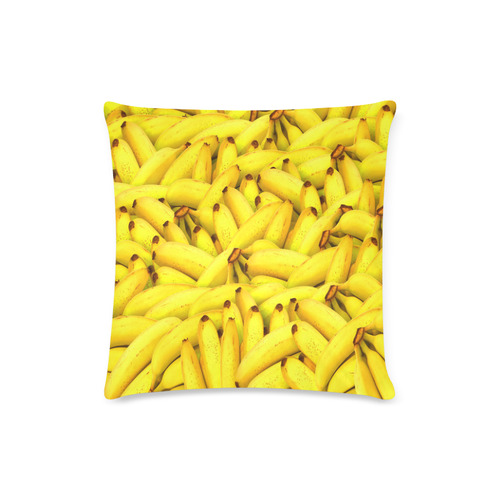 Bananas Custom Zippered Pillow Case 16"x16"(Twin Sides)