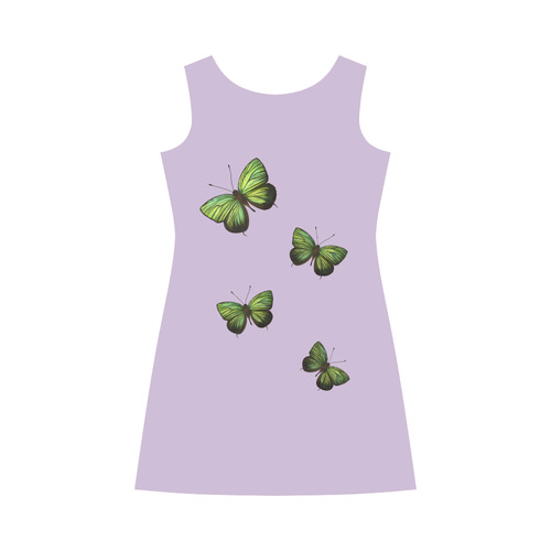 Arhopala horsfield butterflies painting Bateau A-Line Skirt (D21)
