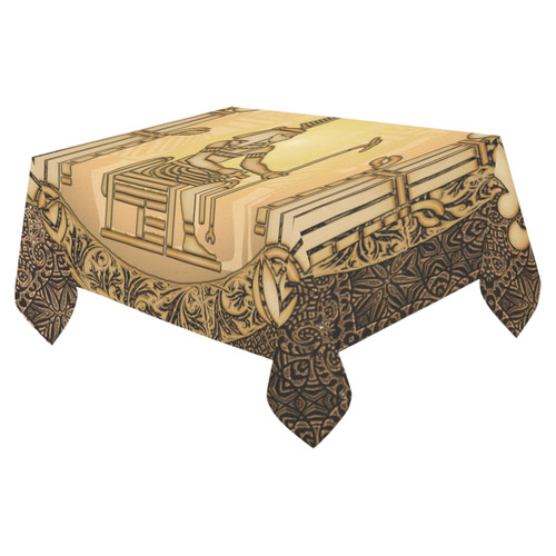 Agyptian sign Cotton Linen Tablecloth 52"x 70"