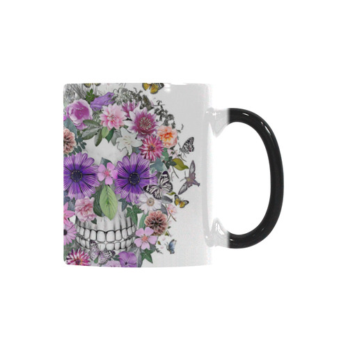 flower skull pink, orange,violett Custom Morphing Mug
