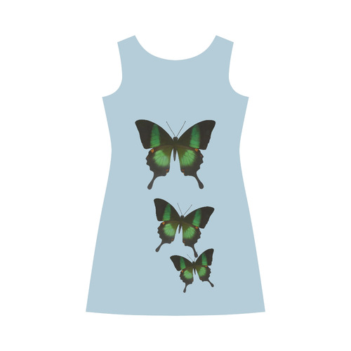 Papilio archturus butterfly painting Bateau A-Line Skirt (D21)