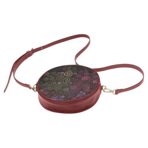 Psychedelic 3D Rose Round Sling Bag (Model 1647)