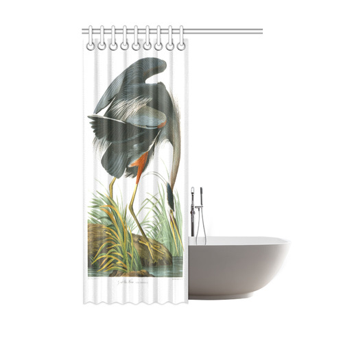 Audubon Great Blue Heron Nature Bird Shower Curtain 48"x72"