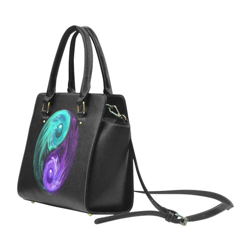 chrome yin yang Classic Shoulder Handbag (Model 1653)