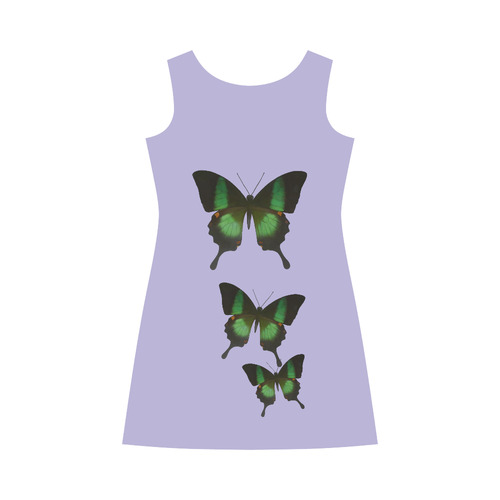 Papilio archturus butterfly painting Bateau A-Line Skirt (D21)