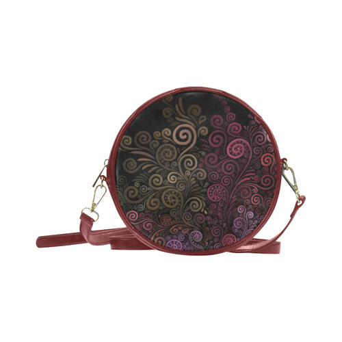 Psychedelic 3D Rose Round Sling Bag (Model 1647)