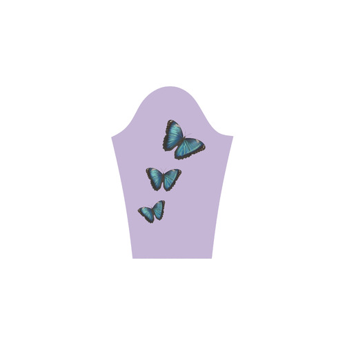 Morpho hyacintus butterflies painting Bateau A-Line Skirt (D21)