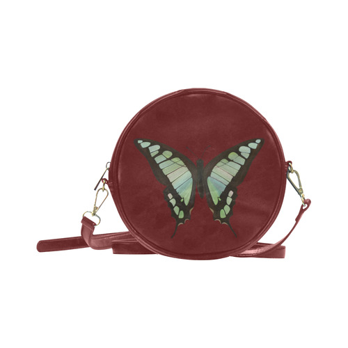 Graphium cloanthus butterflies painting Round Sling Bag (Model 1647)