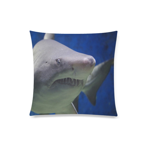 Great White Shark Attack Custom Zippered Pillow Case 20"x20"(Twin Sides)