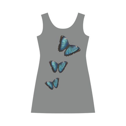 Morpho hyacintus butterflies painting Bateau A-Line Skirt (D21)