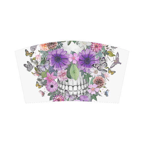 flower skull pink, orange,violett Bandeau Top