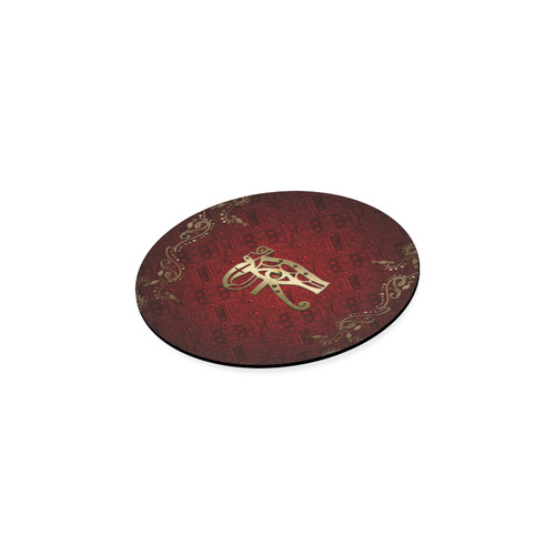The all seeing eye in gold and red Round Coaster