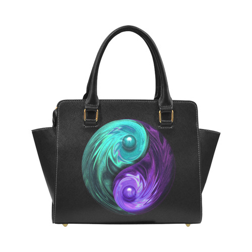 chrome yin yang Classic Shoulder Handbag (Model 1653)