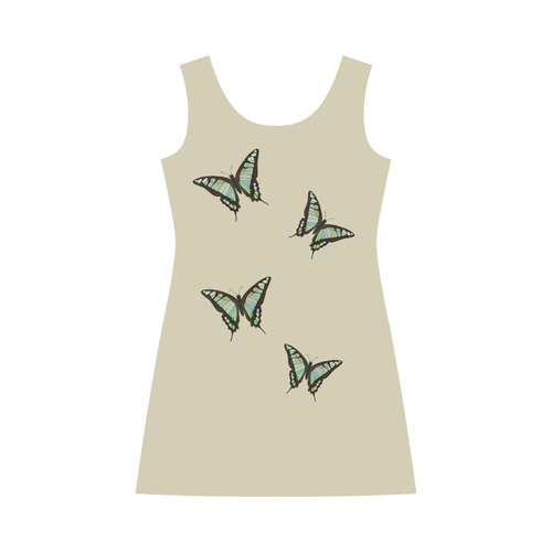 Graphium cloanthus butterflies painting Bateau A-Line Skirt (D21)