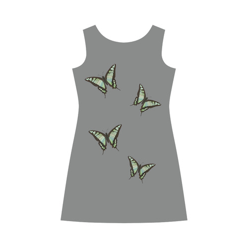 Graphium cloanthus butterflies painting Bateau A-Line Skirt (D21)