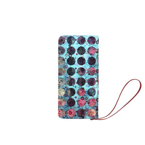 MELANGE OF BLUE and ROSE-W-3_ Women's Clutch Wallet (Model 1637)