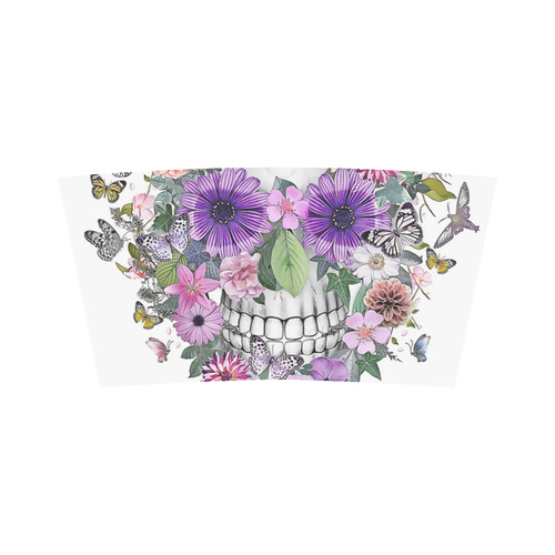 flower skull pink, orange,violett Bandeau Top