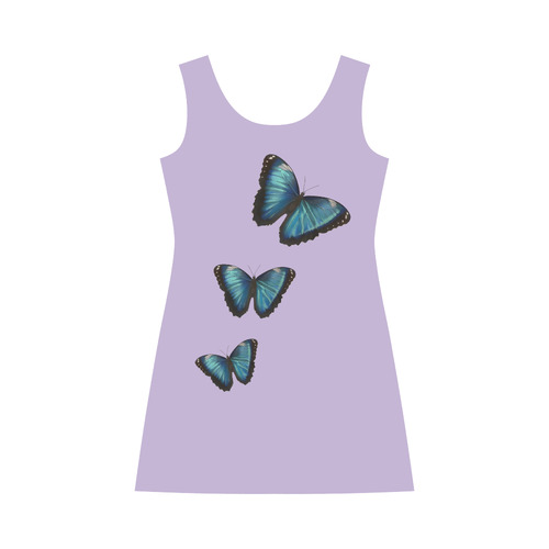 Morpho hyacintus butterflies painting Bateau A-Line Skirt (D21)