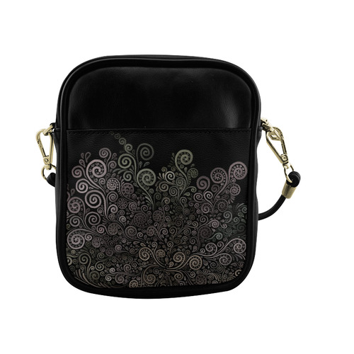 3D Psychedelic soft color Rose Sling Bag (Model 1627)