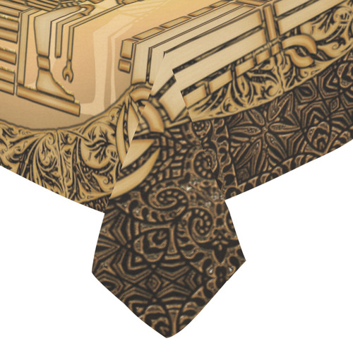 Agyptian sign Cotton Linen Tablecloth 52"x 70"