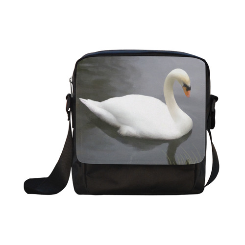 Swan - watercolor Crossbody Nylon Bags (Model 1633)