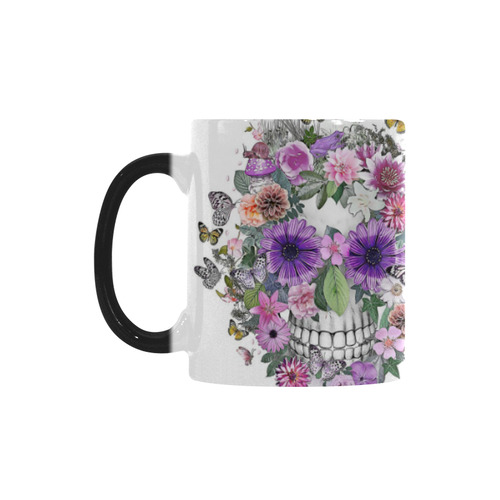 flower skull pink, orange,violett Custom Morphing Mug