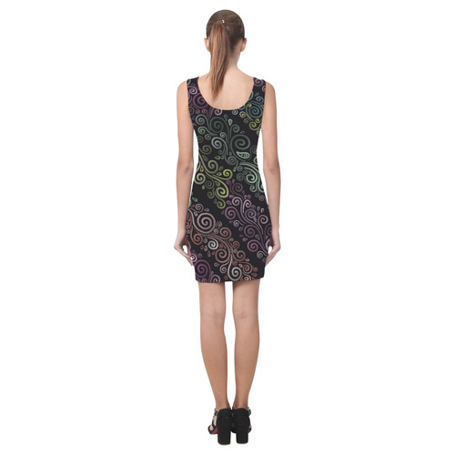 3D Psychedelic pastel Medea Vest Dress (Model D06)