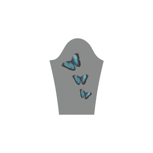 Morpho hyacintus butterflies painting Bateau A-Line Skirt (D21)