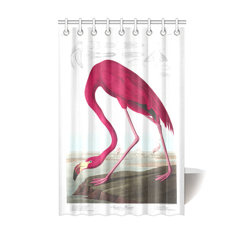 American Flamingo John James Audubon Shower Curtain 48"x72"