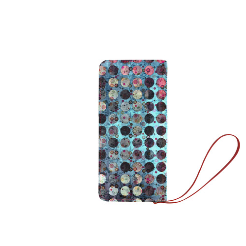 MELANGE OF BLUE and ROSE-W-2_ Women's Clutch Wallet (Model 1637)