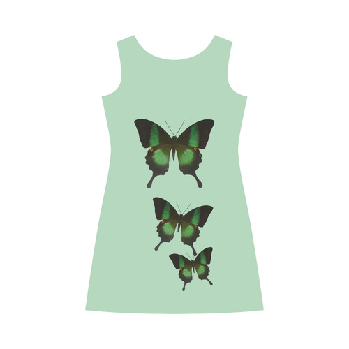 Papilio archturus butterfly painting Bateau A-Line Skirt (D21)