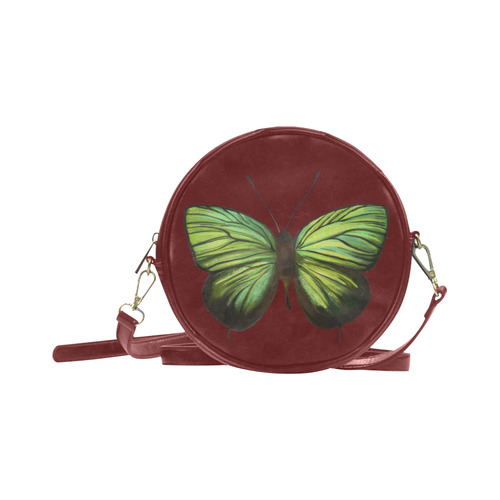 Arhopala horsfield butterflies painting Round Sling Bag (Model 1647)