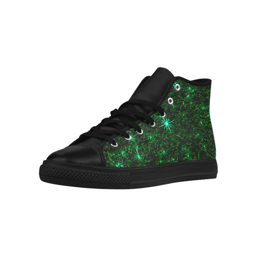 Sparkling Green - Jera Nour Aquila High Top Microfiber Leather Women's Shoes (Model 032)