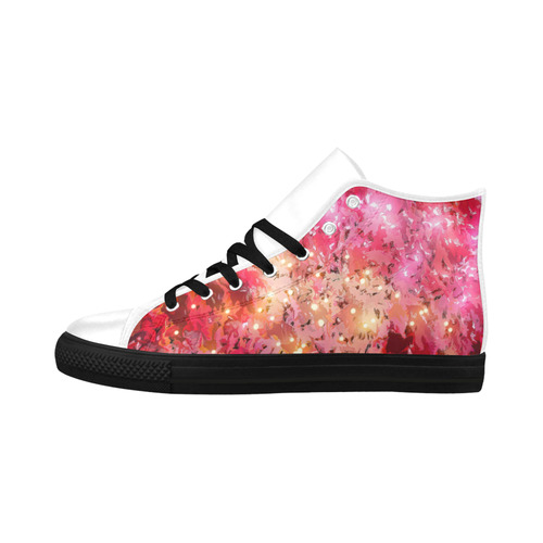 Sparkling Pink - Jera Nour Aquila High Top Microfiber Leather Women's Shoes (Model 032)