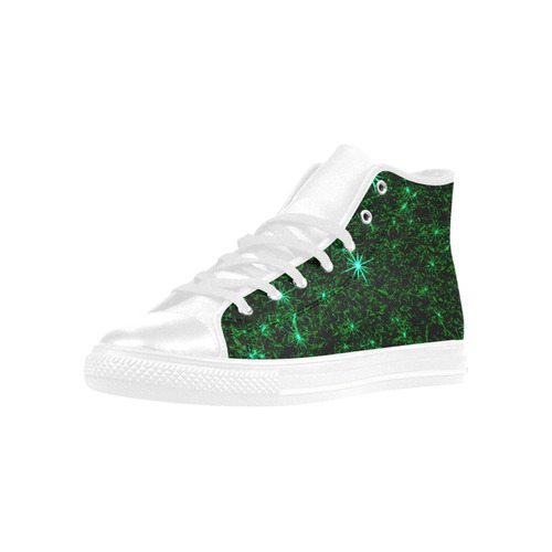 Sparkling Green - Jera Nour Aquila High Top Microfiber Leather Women's Shoes (Model 032)