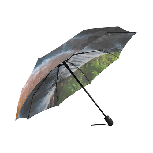 Pixel Waterfall Auto-Foldable Umbrella (Model U04)