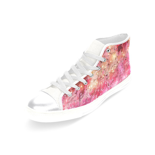 Sparkling Pink - Jera Nour Women's Classic High Top Canvas Shoes (Model 017)