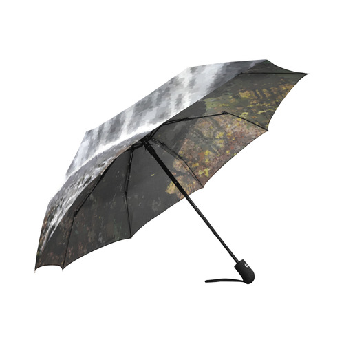 Dark Rock Pixel Waterfall Auto-Foldable Umbrella (Model U04)